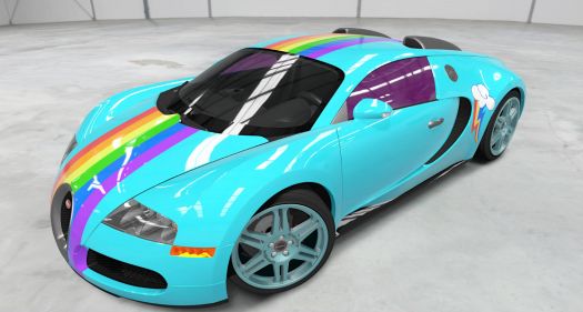 rainbow bugatti