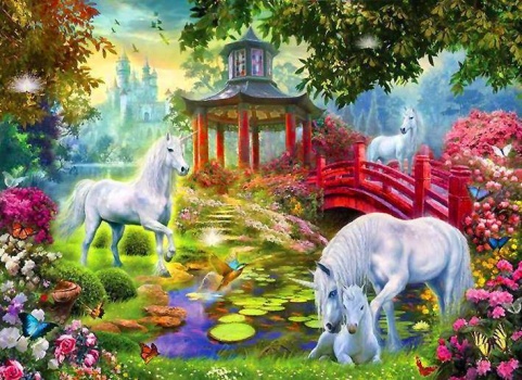 500-Piece Glitter Unicorn Forest Girl Puzzle – Magical Jigsaw For Adults With Poster - View #10