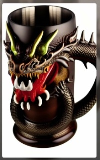 Dragon head beer mug