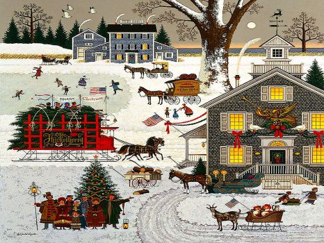 Solve A Cape Cod Christmas jigsaw puzzle online with 336 pieces