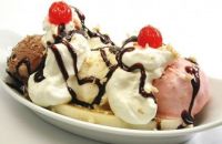 we share the prize - a banana split
