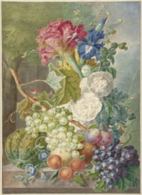 Still Life with Flowers and Fruit (c. 1775 - c. 1800) by Jan van Os