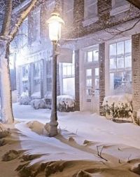 A Nantucket Winter - Snowy Street
