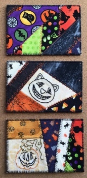 Halloween Fabric Postcards