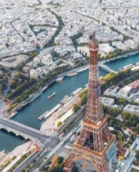 Top view of Paris, France