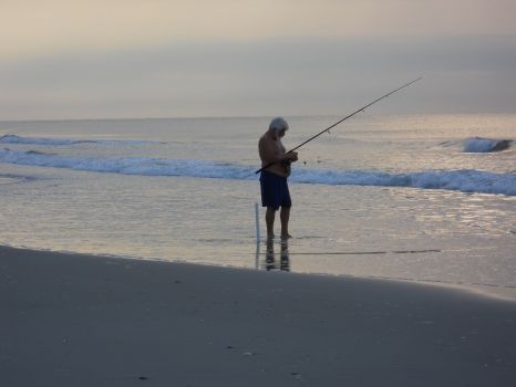 Early morning fisherman
