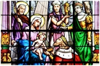 Stained Glass Church Window - The Gifts of the Magi