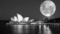 moon over opera house sydney australia
