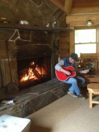By the fire