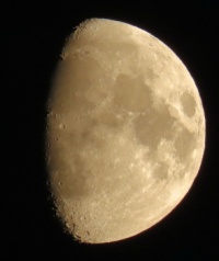 the moon, just now