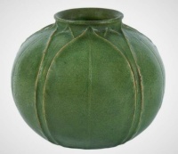 Ruth Erickson (b. 1883) - forGureby Faience Company, Boston - Matte Green Vase.