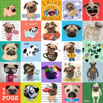 Puzzle 1000 Pezzi Doug The Pug - Pug Life, Made USA, 67x49 Cm, Divertente Per Appassionati Cani