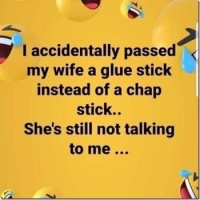 I accidentally passed my wife a glue stick...