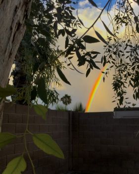 7-24-2020 dusk rainbow from my backyard