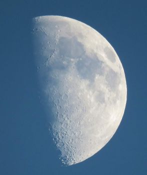 the moon, yesterday evening