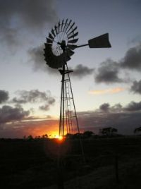 Windmill at sunset: Greenough Western Australia