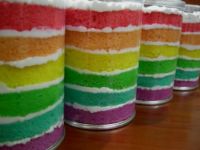 colored cake rounds