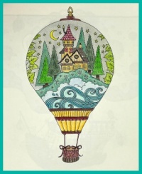 Self-colored drawings. Zelf gekleurde tekeningen.