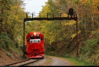 No, the "circus" is not coming to town...it's only a Fall Foliage excursion train!