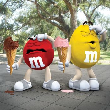 M&M Summer: Red and Yellow brain freeze