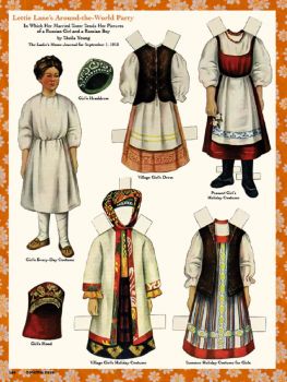 Ladies Home Journal ~ Paper Dolls ~ Russian - Sept./1910