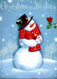 Christmas Characters Snowman Christmas Card