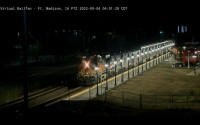 (1) Southwest Chief #4 (BNSF 6150, AMTK 160 & 54), Fort Madison IA, 2022-09-04