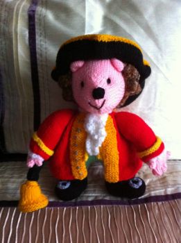 My knitted Town Cryer for charity