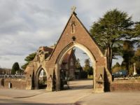 Bassaleg Road entrance to St Woolas Cemetery, Newport