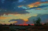 Sunset Over Sage Field  ~ Robert Kuester (American, 1940-2019)