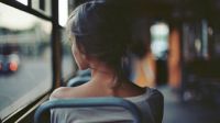 Girl on bus