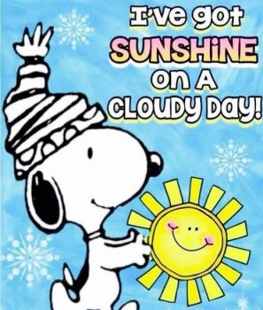Solve Snoopy sending sunny days ahead jigsaw puzzle online with 90 pieces