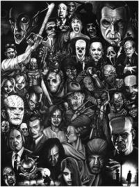 horror movie collages