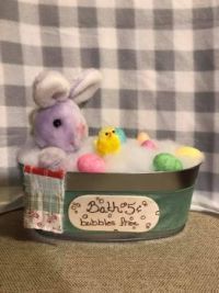 bunny in bath w eggs