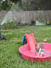 Innovative backyard waterslide...