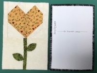 Yellow Flower Fabric Postcard