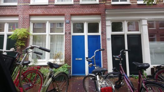 Blue doors in Amsterdam