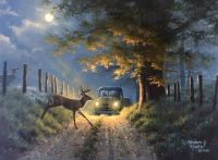 Deer Crossing - by Abraham Hunter