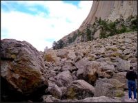 At the base of Devil's Tower, Wyoming.