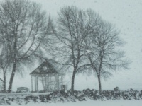 GAZEBO in a sprint snowstorm