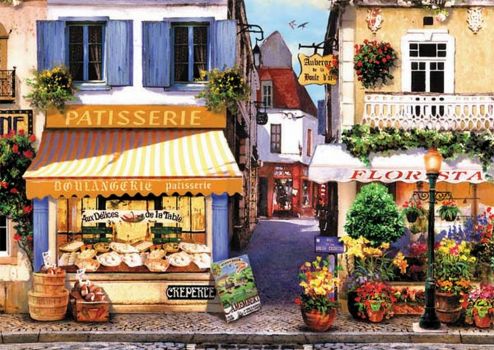 Solve La pâtisserie du village jigsaw puzzle online with 494 pieces