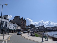 Along the harbor in Oban, Scotland.