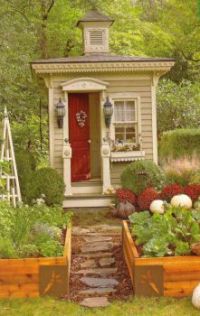 Victorian Outhouse in a Garden