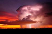 Lightening over Tucson Arizona