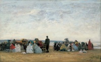 Eugène Boudin - The Beach near Trouville