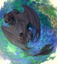 Toothless Watercolor