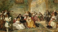 William Powell Frith (British, 1819–1909), Study for The Last Sunday of Charles II