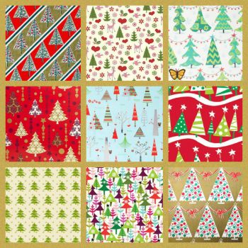 Solve Christmas Trees Collage jigsaw puzzle online with 100 pieces