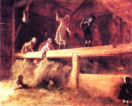 In the Hayloft by Eastman Johnson