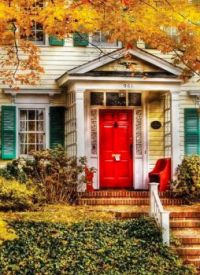 Red Door on an Autumn Day...